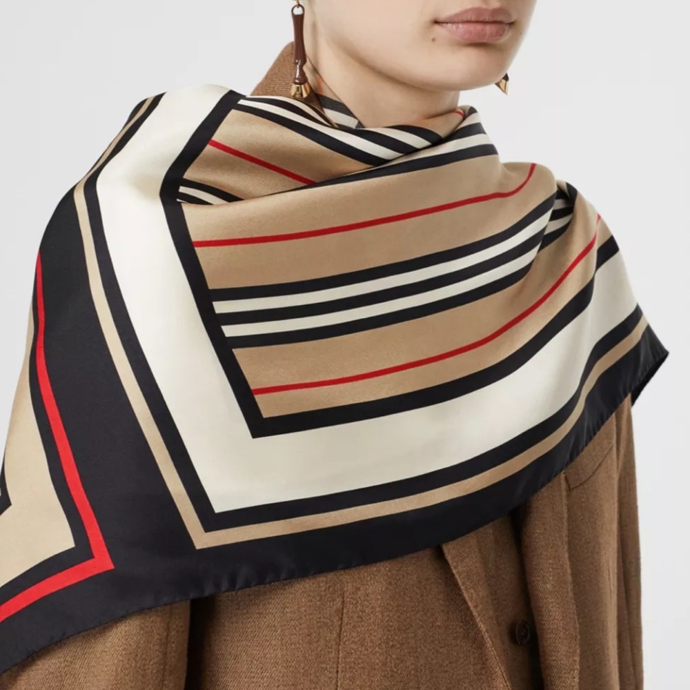 BURBERRY Montage SILK SCARF